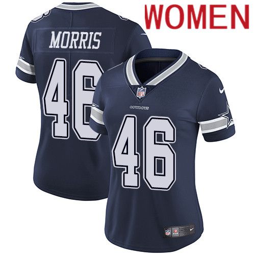 Women Dallas Cowboys 46 Alfred Morris Nike Navy Vapor Limited NFL Jersey